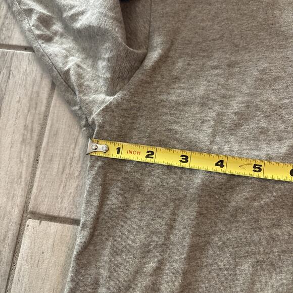 Fear Of God Essentials Men’s Sz M Long Sleeve Pullover Shirt Mock Neck Gray Logo - Picture 4 of 10